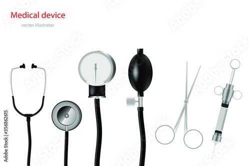 stethoscope on a white background