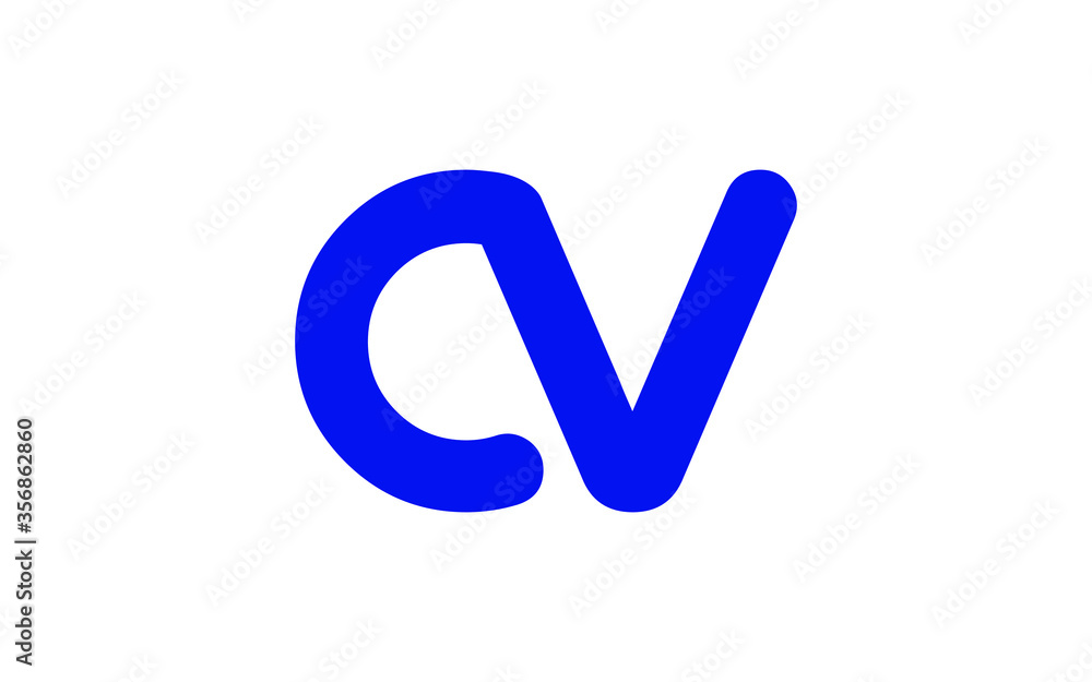 CV or VC Letter Initial Logo Design, Vector Template CV or VC Letter Initial Logo Design, Vector Template
