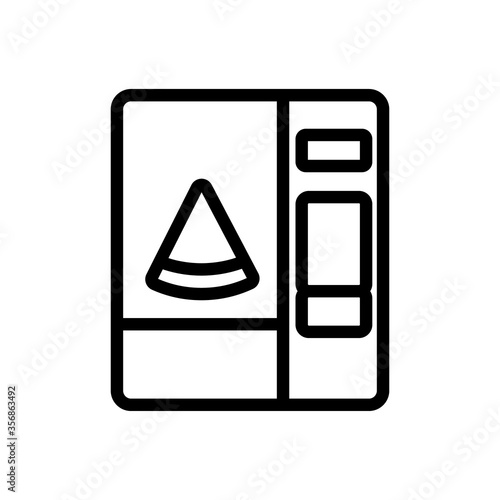 pizza vending machine icon vector. pizza vending machine sign. isolated contour symbol illustration