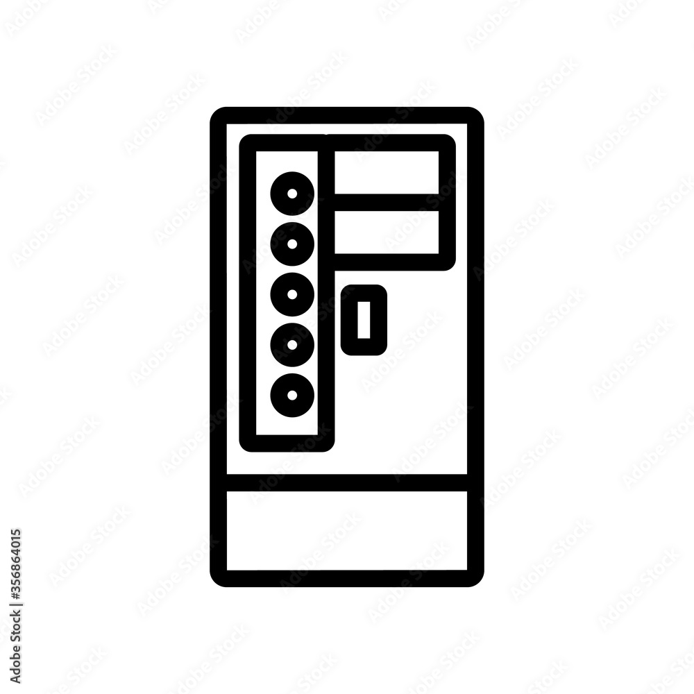 vending machine selling device icon vector. vending machine selling device sign. isolated contour symbol illustration vending machine selling device icon vector. vending machine selling device sign. isolated contour symbol illustration