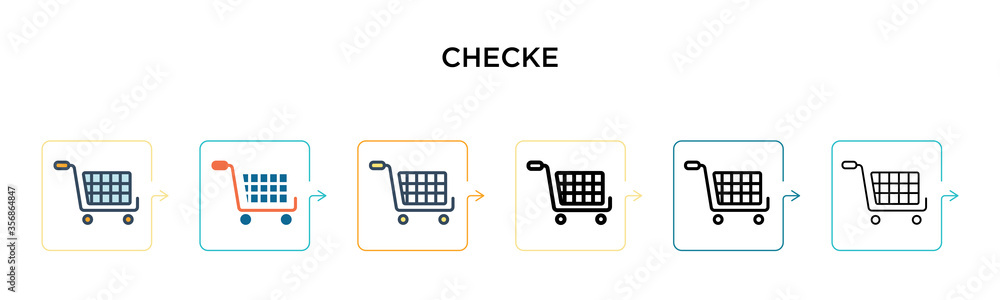 Checkered vector icon in 6 different modern styles. Black, two colored checkered icons designed in filled, outline, line and stroke style. Vector illustration can be used for web, mobile, ui Checkered vector icon in 6 different modern styles. Black, two colored checkered icons designed in filled, outline, line and stroke style. Vector illustration can be used for web, mobile, ui