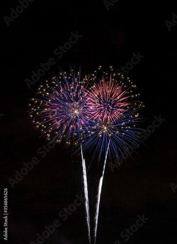 Closeup of isolated fireworks for compositing into your art