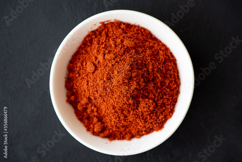 spices for cooking - dried red paprika closeup