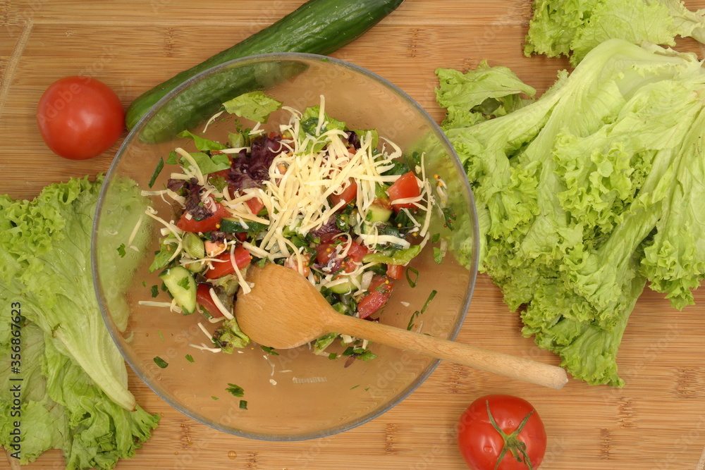 vegetables on a wooden table vegetables on a wooden table