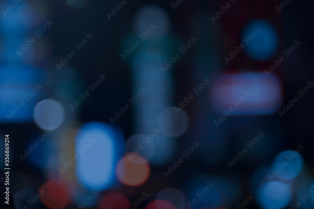 Abstract blur image of colorful night light city tower background Abstract blur image of colorful night light city tower background