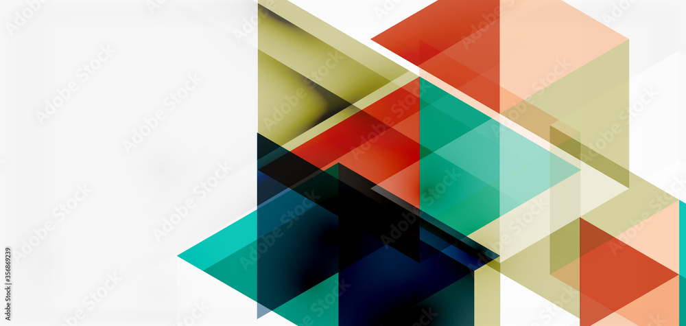 Geometric abstract background, mosaic triangle and hexagon shapes. Trendy abstract layout template for business or technology presentation, internet poster or web brochure cover, wallpaper Geometric abstract background, mosaic triangle and hexagon shapes. Trendy abstract layout template for business or technology presentation, internet poster or web brochure cover, wallpaper