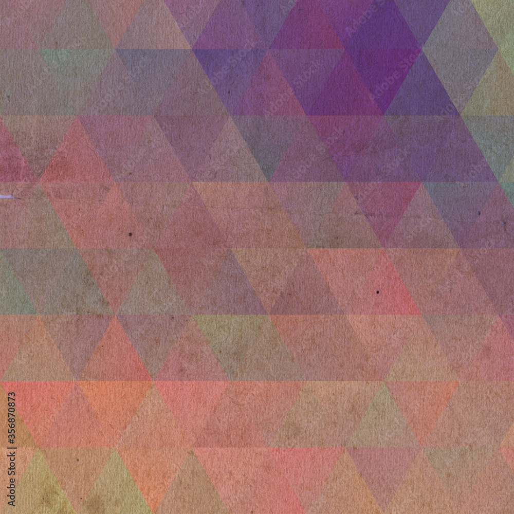 Polygonal colorful old paper textured background