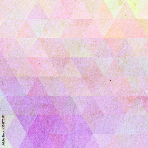 Polygonal colorful old paper textured background