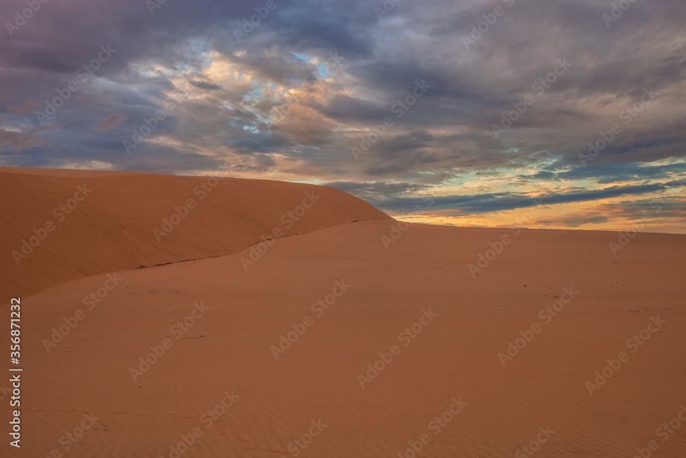 Beautiful light over the sand dunes of Myall Lakes National Park.East Coast of N.S.W. Australia
