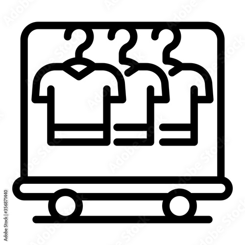 Clothes store icon. Outline clothes store vector icon for web design isolated on white background