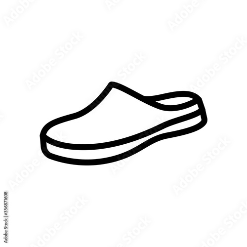 clogs shoe icon vector. clogs shoe sign. isolated contour symbol illustration