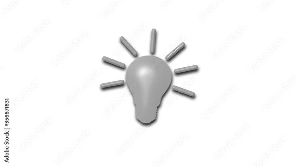 New gray color 3d bulb icon on white background,3d idea icon New gray color 3d bulb icon on white background,3d idea icon