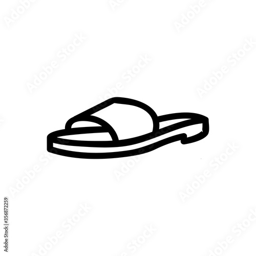 clog shoe icon vector. clog shoe sign. isolated contour symbol illustration