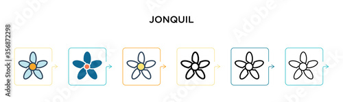 Photos Jonquil vector icon in 6 different modern styles
