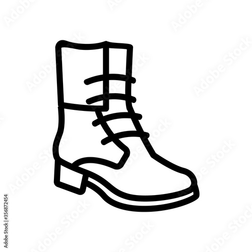 cowboy boot icon vector. cowboy boot sign. isolated contour symbol illustration