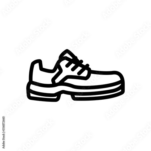 sneakers shoe icon vector. sneakers shoe sign. isolated contour symbol illustration