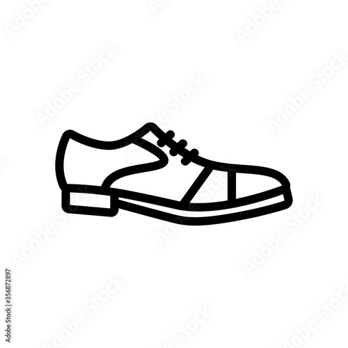 oxford shoe icon vector. oxford shoe sign. isolated contour symbol illustration