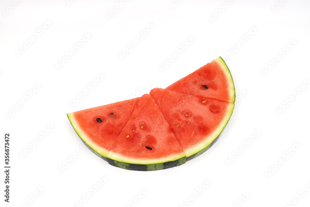 Watermelon of various shapes in white background