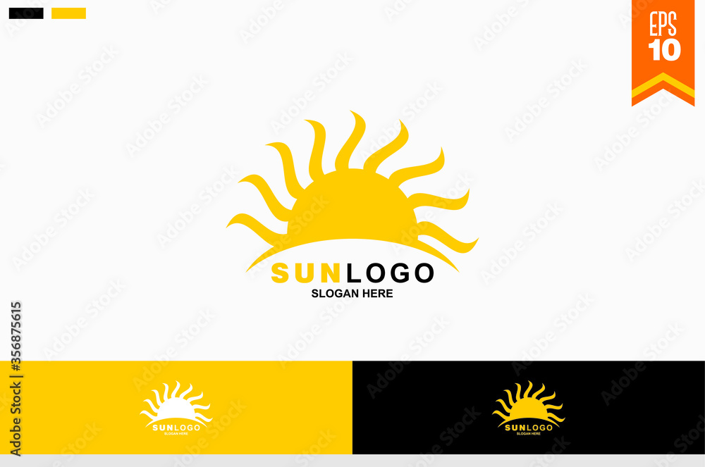Fototapeta premium Abstract sun logo design template