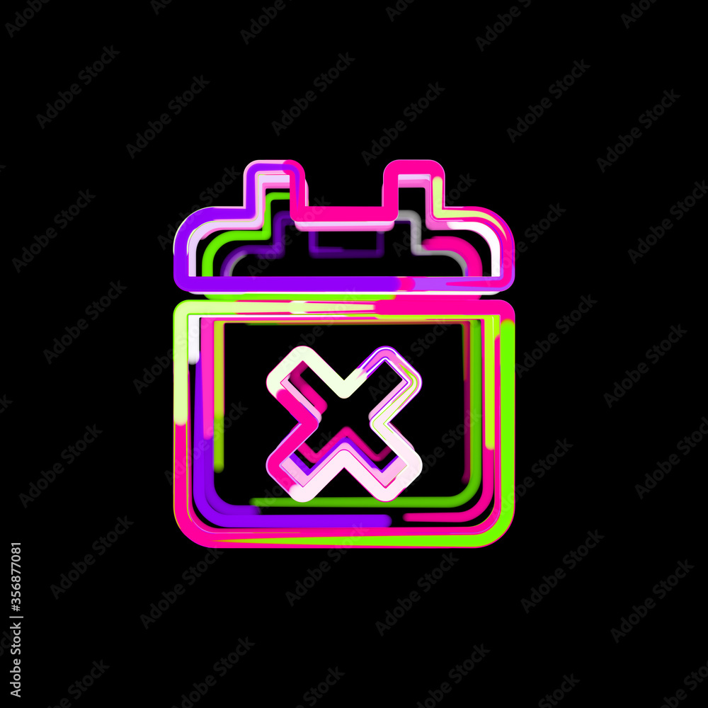 Symbol calendar times from multi-colored circles and stripes. UFO Green, Purple, Pink Symbol calendar times from multi-colored circles and stripes. UFO Green, Purple, Pink