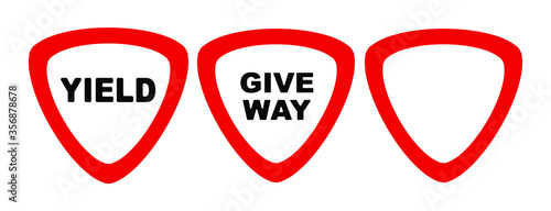 yield and give way sign