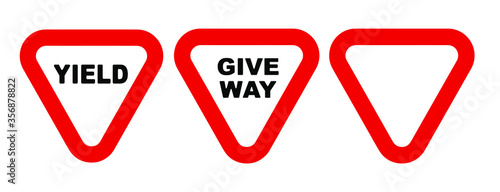 yield and give way sign