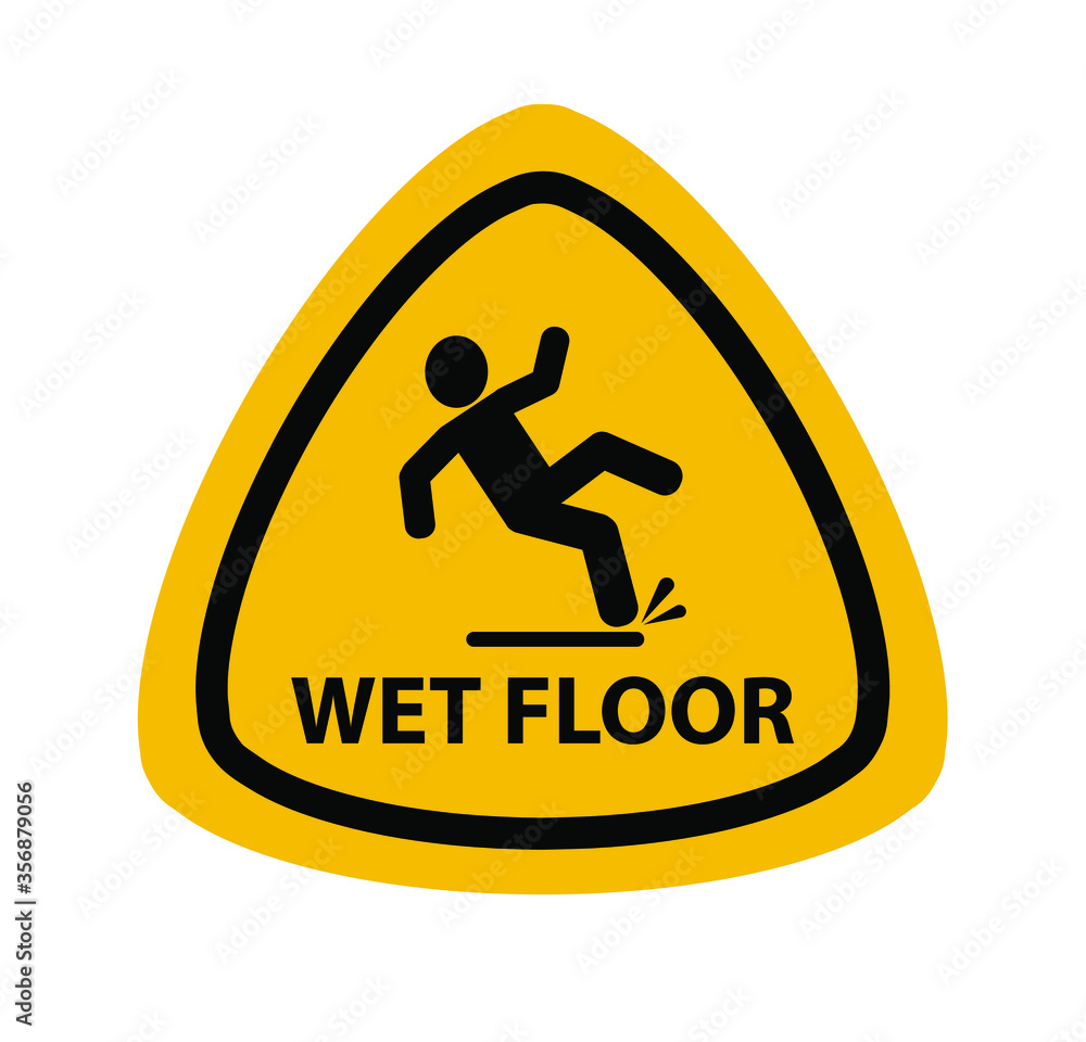 wet floor sign on white background wet floor sign on white background
