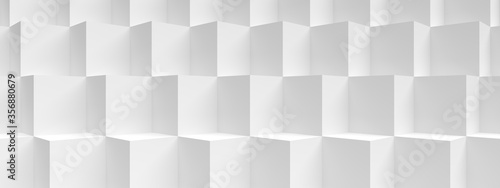 Fototapeta Naklejka Na Ścianę i Meble -  Modern Construction Wallpaper. White Minimalistic Texture