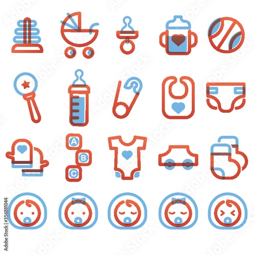 baby icon set