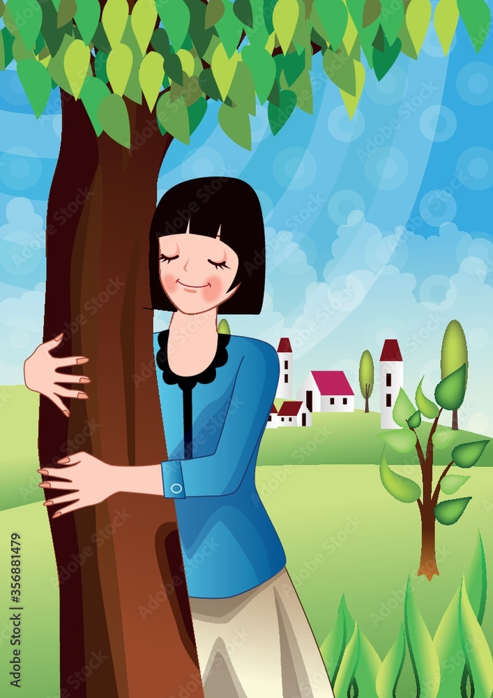 Young Woman Hugging Tree --- Image by ?Gareth Brown/Corbis Young Woman Hugging Tree --- Image by ?Gareth Brown/Corbis