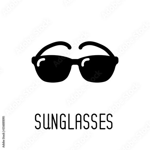 Sunglasses icon. Vector illustration. eps 10