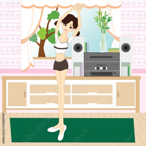 woman exercising