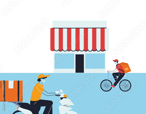 stores with messengers delivery in vehicles