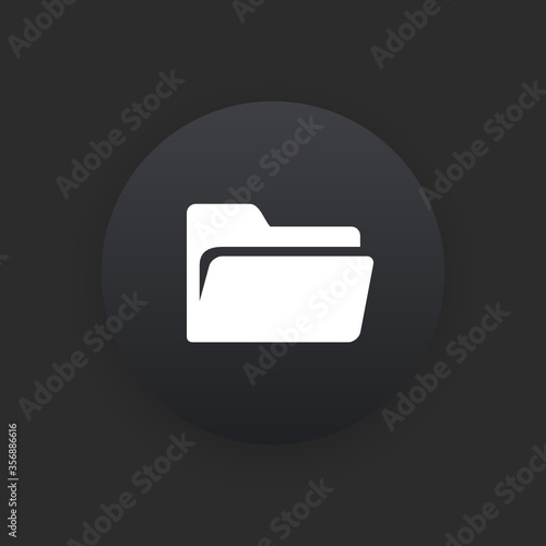 Folder -  Matte Black Web Button