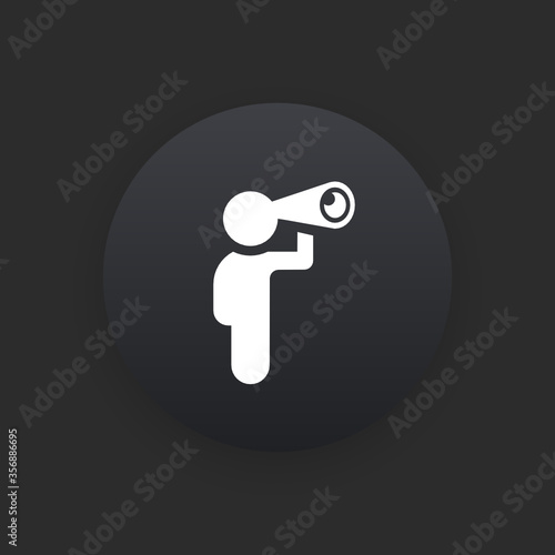 Find Employee -  Matte Black Web Button