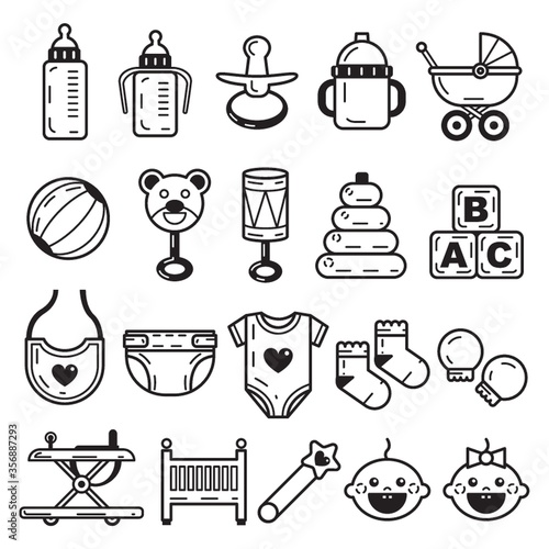 baby icon set
