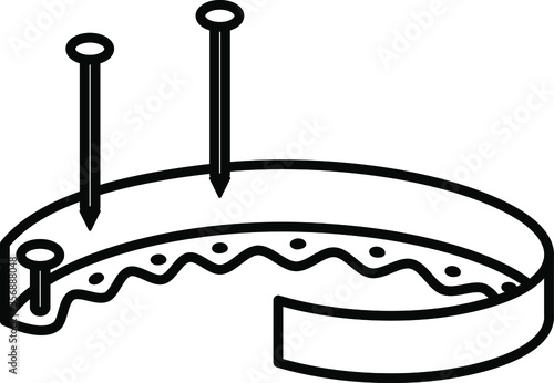 Grass border edge icon