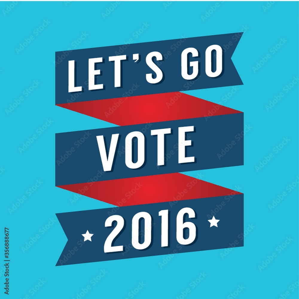 Stockvector Let S Go Vote Adobe Stock