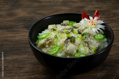 Oysters Rice Baked (Gulbap) Korean Food Style photo