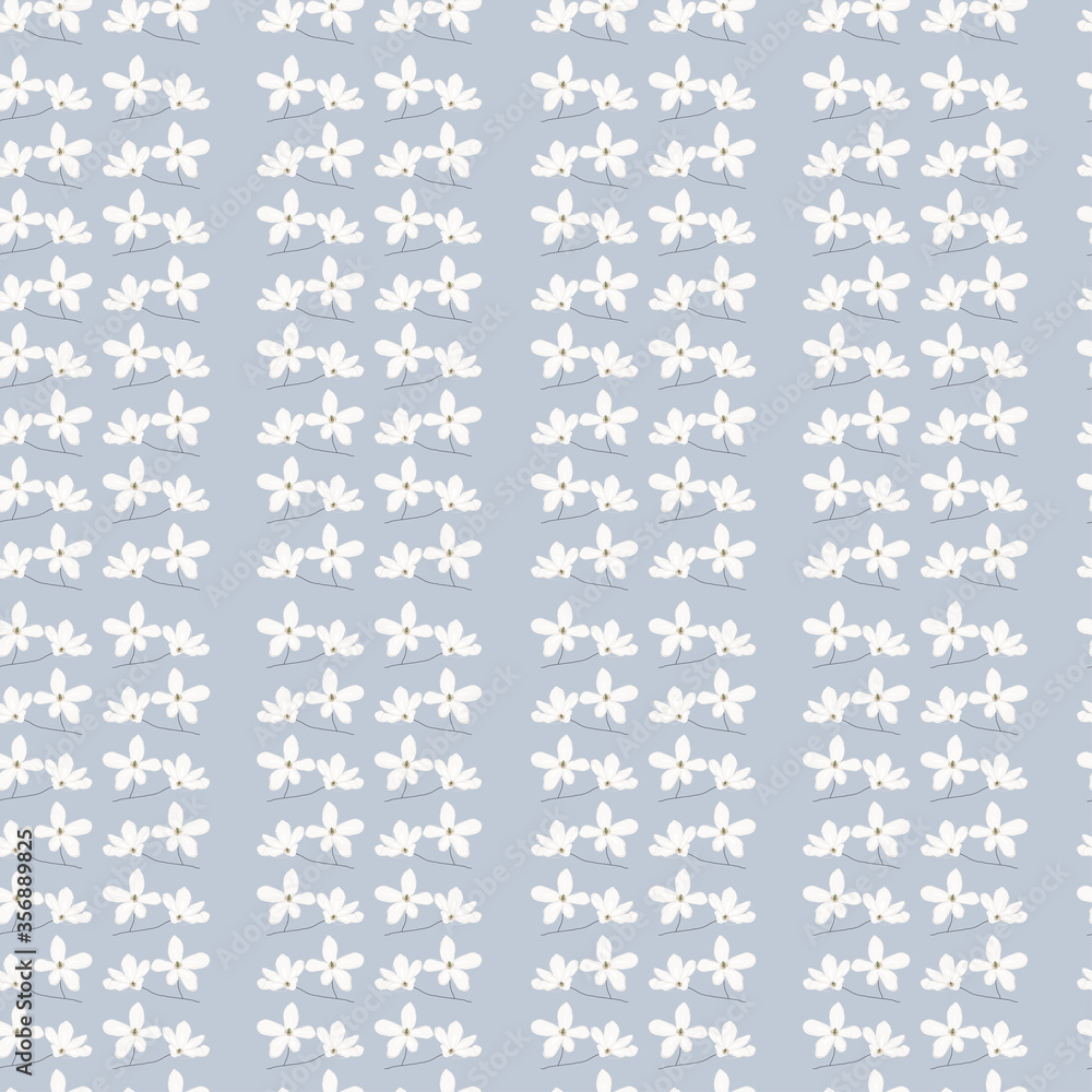 Spring garden seamless pattern with hand drawn springtime florals Spring garden seamless pattern with hand drawn springtime florals