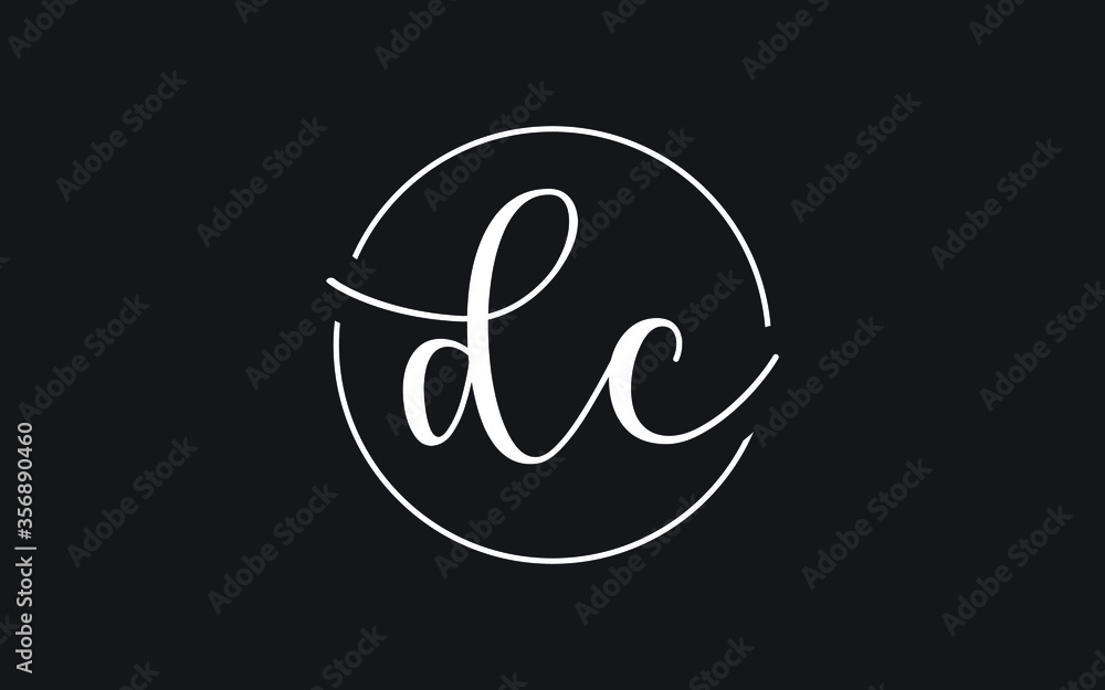 dc or cd Cursive Letter Initial Logo Design, Vector Template dc or cd Cursive Letter Initial Logo Design, Vector Template