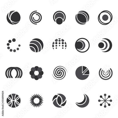 set of abstract icons