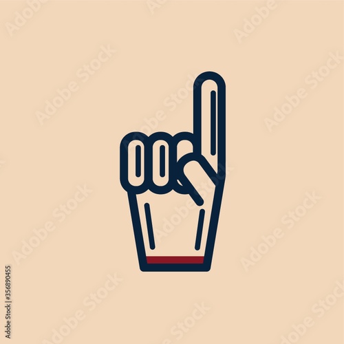 fan foam hand