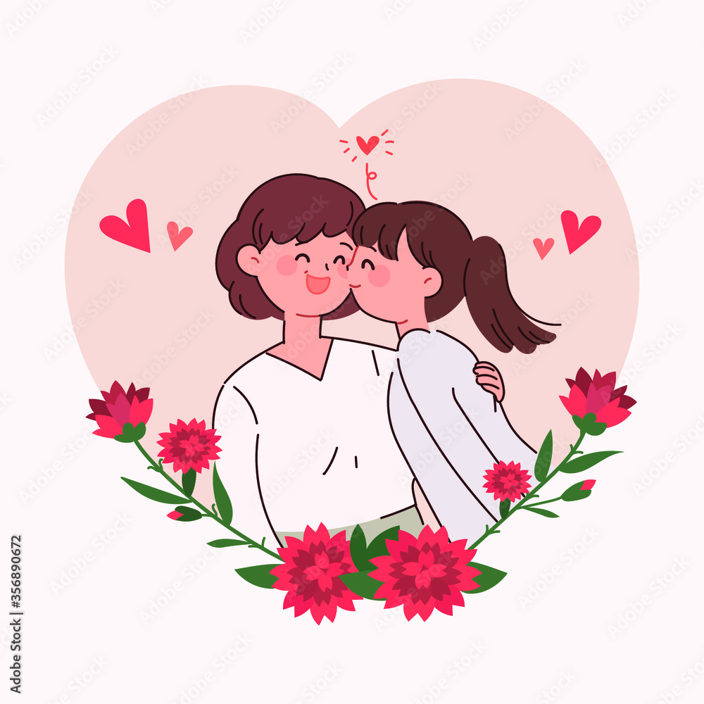 사이좋은 엄마와 딸