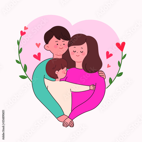 가정의 달 컨셉 일러스트 벡터