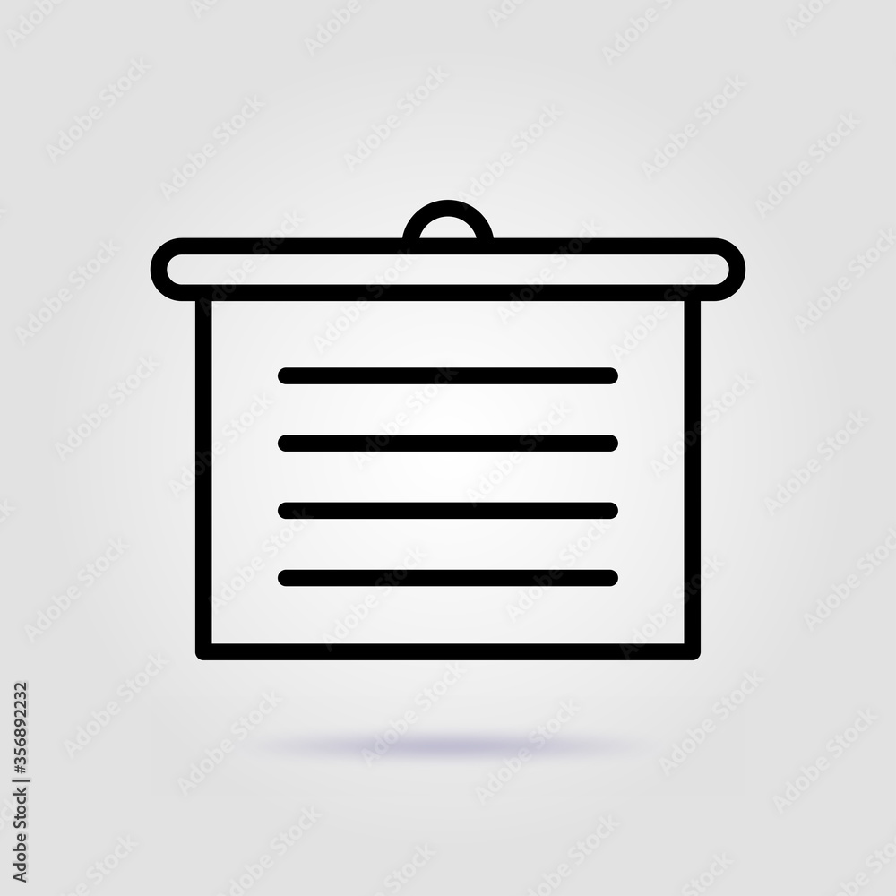 Team work. Presentation line icon on gray background Team work. Presentation line icon on gray background