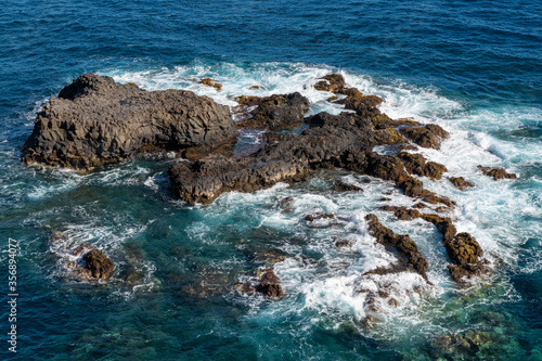 La Palma - Volcanic stone at the sea