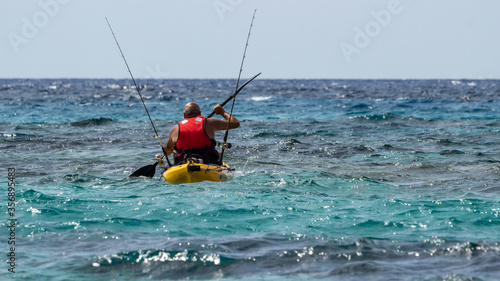 kayaker training off Corsica