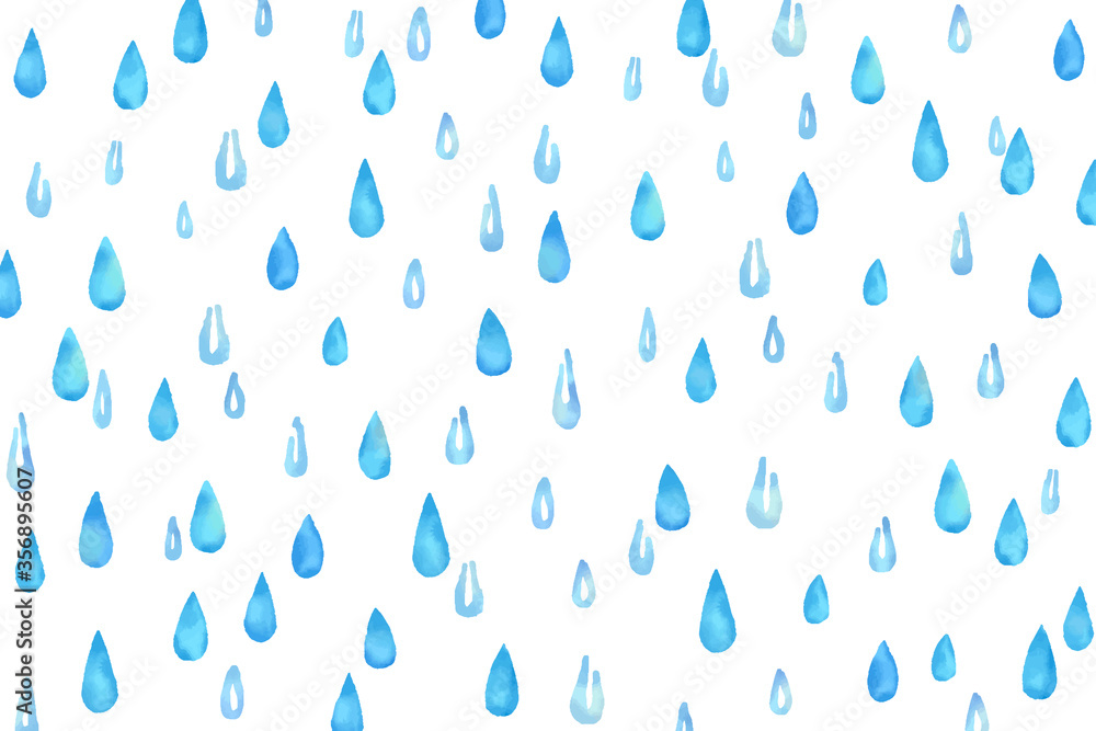 雨の滴の水彩ベクターイラスト背景 Stock Vector Adobe Stock