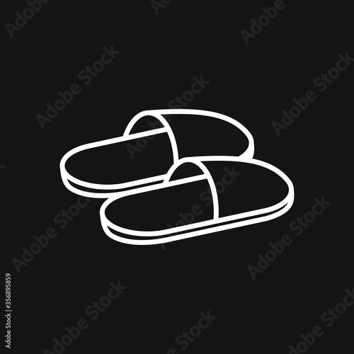 Slippers icon, vector illustration, fachion symbol isolated on background.